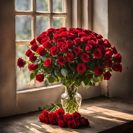 The Grand Romance Bouquet |100 Red Roses